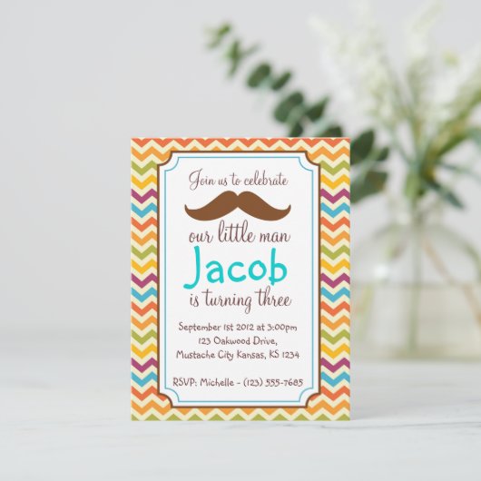 Birthday Invite Kaart (Staand voorkant)