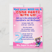 Birthday Invite- Kiss Moo (The GiggleBellies) Kaart (Achterkant)