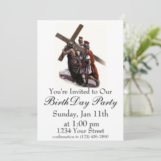 BirthDay Invites Kaart (Staand voorkant)