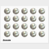 Birthday Iridescent Balloons Silver Envelope Seal Ronde Sticker (Vel)