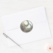 Birthday Iridescent Balloons Silver Envelope Seal Ronde Sticker (Envelop)