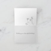 Birthday Iris Birth Maandag Vloergeweld Kaart (Binnen)