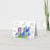 Birthday Iris Birth Maandag Vloergeweld Kaart (Voorkant)