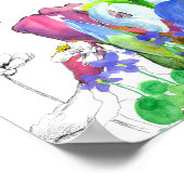 Birthday Iris Birth Maandag Vloergeweld Poster (Hoek)