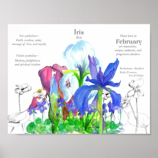Birthday Iris Birth Maandag Vloergeweld Poster (Voorkant)