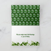 Birthday Irish Leprechaun en Beer Kaart (Binnen)