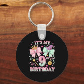 Birthday It's My 9th Birthday Cute Magical Princes Sleutelhanger (Voorkant)