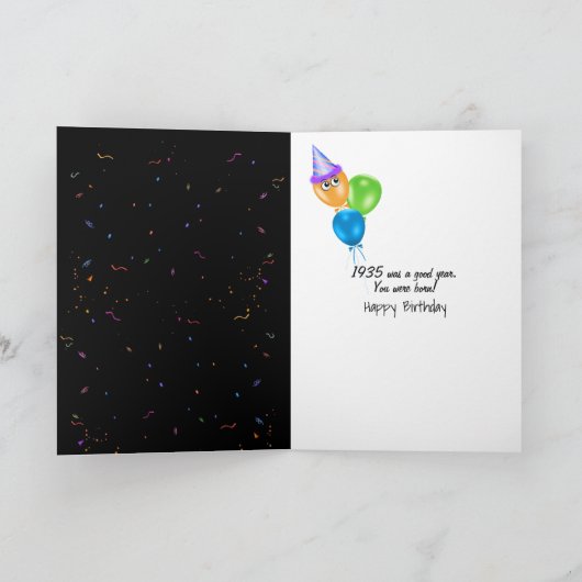Birthday Jaar 1935 Fun Trivia Feiten Kaart (Binnen)