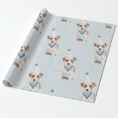 Birthday Jack Russell Dog Party Pet Cadeaupapier (Uitgerold)