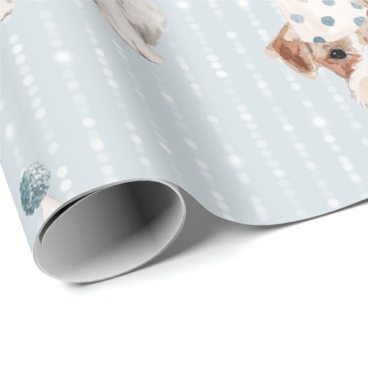 Birthday Jack Russell Dog Party Pet Cadeaupapier (Rol Hoek)