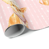 Birthday Jack Russell Dog Pink Party Pet Cadeaupapier (Rol Hoek)