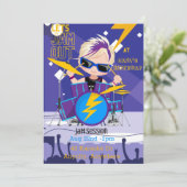 Birthday Jam Out 2 Uitnodiging Kaart (Staand voorkant)