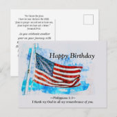 Birthday Jeremiah 29:11 BijbelAmerikaanse vlag Briefkaart (Voorkant / Achterkant)