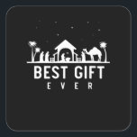 Birthday Jesus Nativity Religious Christmas Christ Vierkante Sticker<br><div class="desc">Birthday Jesus Nativity Religious Christmas Christian. Jesus Birthday Christmas Nativity.</div>