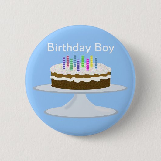 Birthday jongen ronde button 5,7 cm (Voorkant)