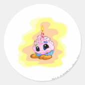 Birthday JubJub Ronde Sticker (Voorkant)