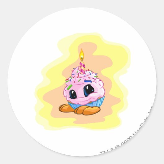 Birthday JubJub Ronde Sticker (Voorkant)