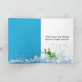 Birthday Jumping Frog in Water Kaart (Binnen)