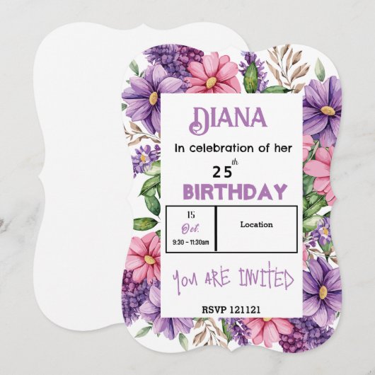 Birthday Kaart (Voorkant / Achterkant)