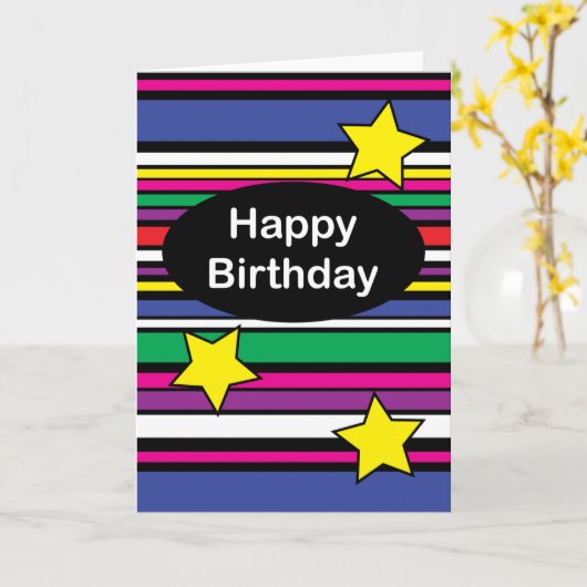 Birthday Kaart (Gele Bloem)