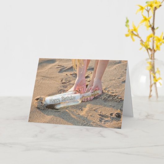 Birthday Kaart (Gele Bloem)