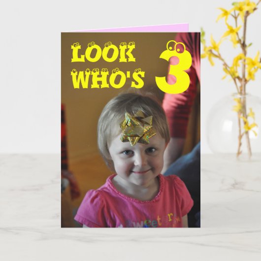 Birthday Kaart (Gele Bloem)