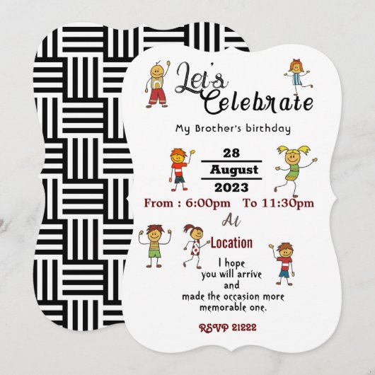 Birthday Kaart (Voorkant / Achterkant)