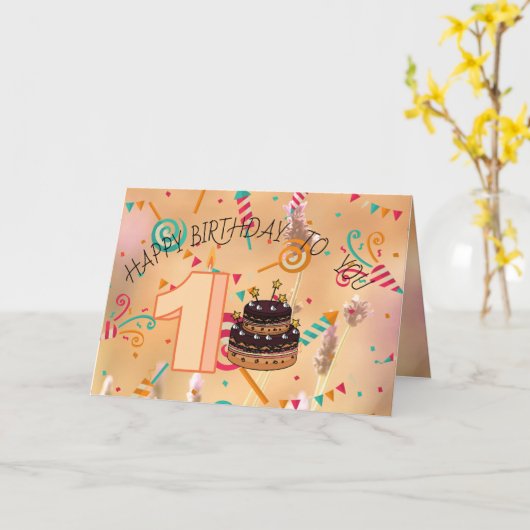 Birthday Kaart (Gele Bloem)