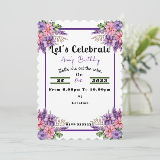 Birthday Kaart (Staand voorkant)