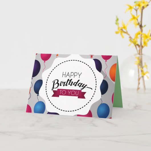 Birthday Kaart (Gele Bloem)