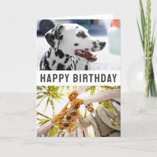 Birthday-kaart 2 foto's en tekst bedankkaart