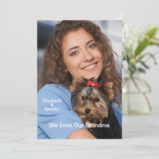 Birthday-kaart Aangepaste foto Aankondiging (Staand voorkant)