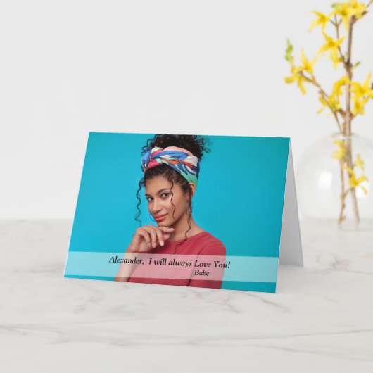 Birthday-kaart Aangepaste foto Kaart (Gele Bloem)