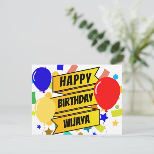 Birthday-kaart Aankondiging (Staand voorkant)