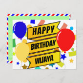 Birthday-kaart Aankondiging (Voorkant / Achterkant)