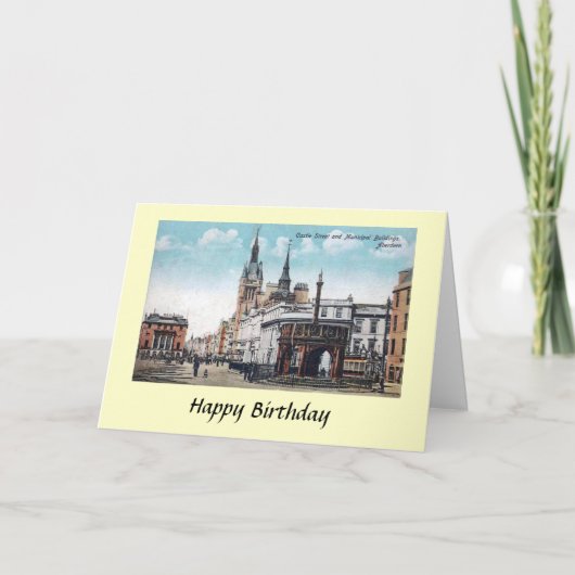 Birthday Kaart - Aberdeen, Schotland (Voorkant)