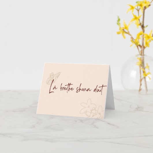 Birthday-kaart als houder kaart (Gele Bloem)