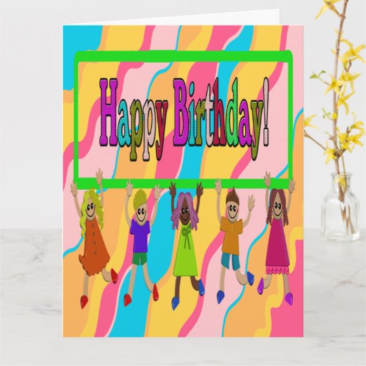 Birthday Kaart Big (Gele Bloem)