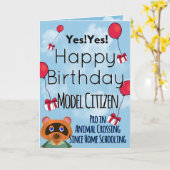 Birthday-kaart bij dieren kaart (Gele Bloem)