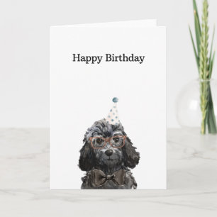 Birthday Kaart, Black Cockapoo Kaart