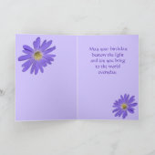 Birthday Kaart Blue Flowers Wenskaart Blank (Binnen)