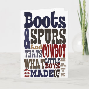 BIRTHDAY KAART BOOT & SPURS