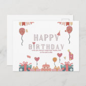 Birthday-kaart Briefkaart (Voorkant / Achterkant)