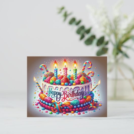 Birthday-kaart Briefkaart (Staand voorkant)