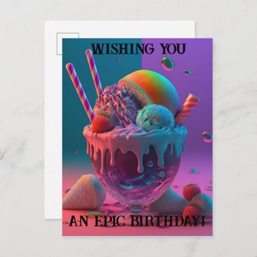 Birthday-kaart Briefkaart (Voorkant / Achterkant)