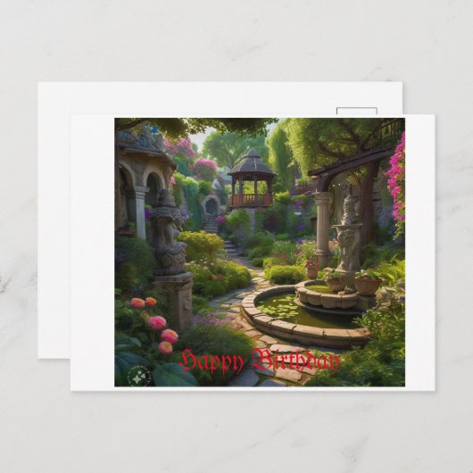 Birthday-kaart Briefkaart (Voorkant / Achterkant)