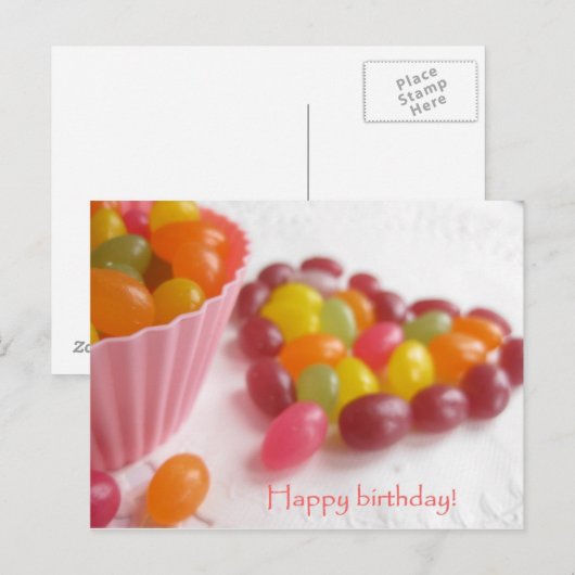 Birthday-kaart Briefkaart (Voorkant / Achterkant)