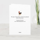 Birthday Kaart - bruin lehorn Cock (Achterkant)