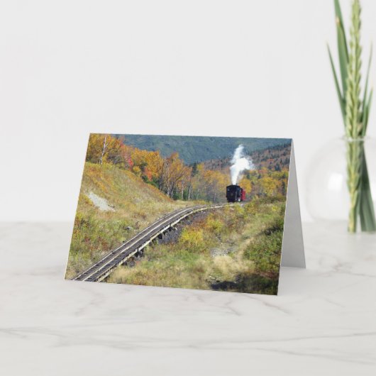 Birthday Kaart - Cogg Railroad, Mount Washington (Voorkant)
