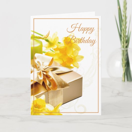 Birthday Kaart-Daffodils Kaart (Voorkant)